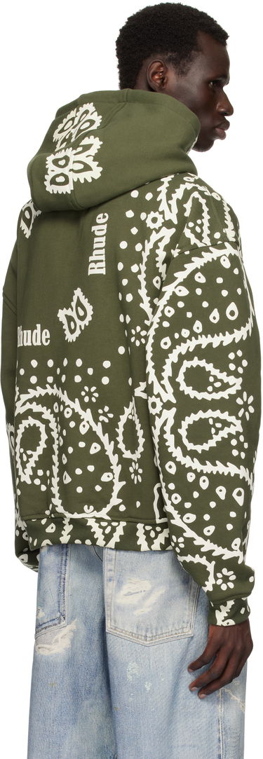 Sweatshirt Rhude Rhude Bandana Print Hoodie Grøn | RHPS25HO10012, 2