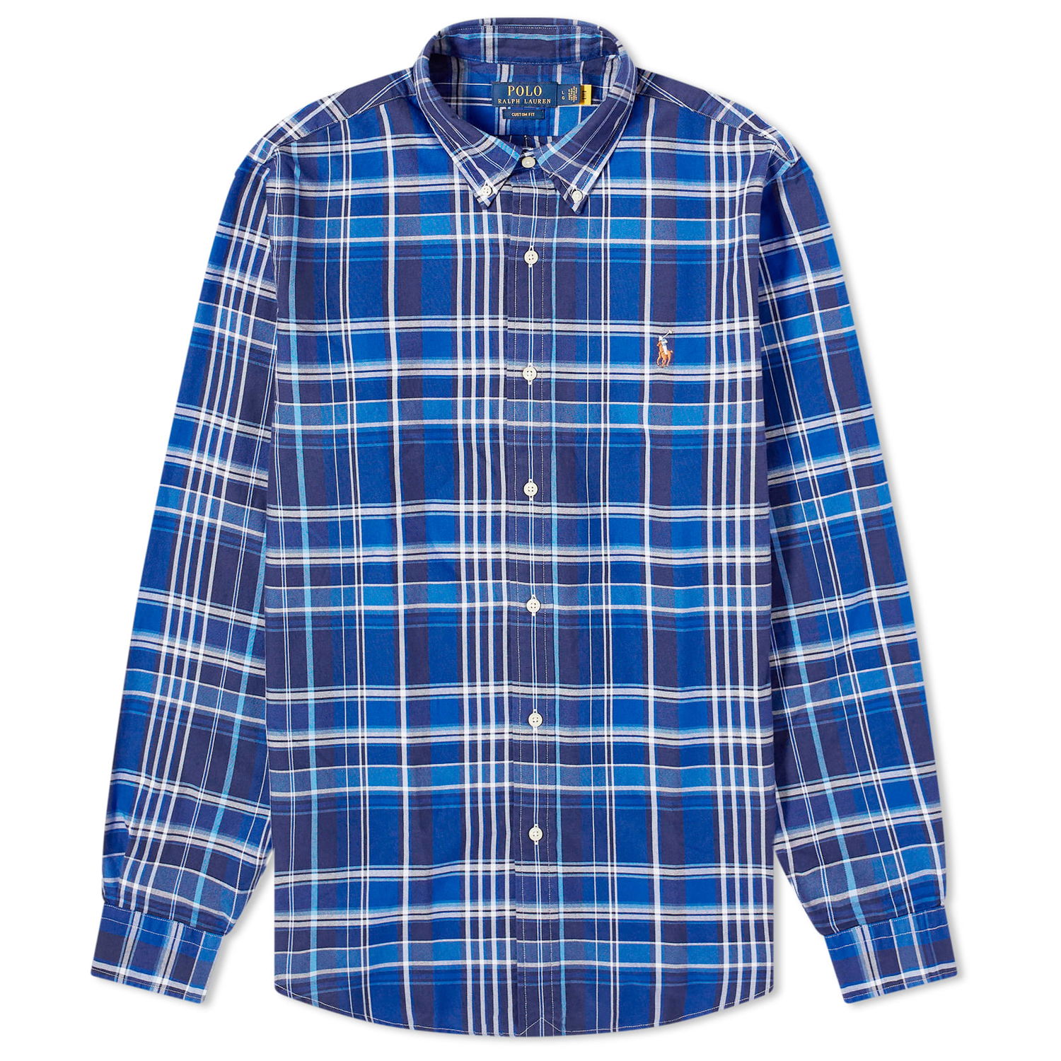 Skjorte Polo by Ralph Lauren Check Oxford Shirt Mørkeblå | 710897267006, 0