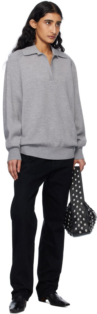 Sweater Khaite Khaite Jonas Cashmere Polo Sweater Grå | 9666727, 3