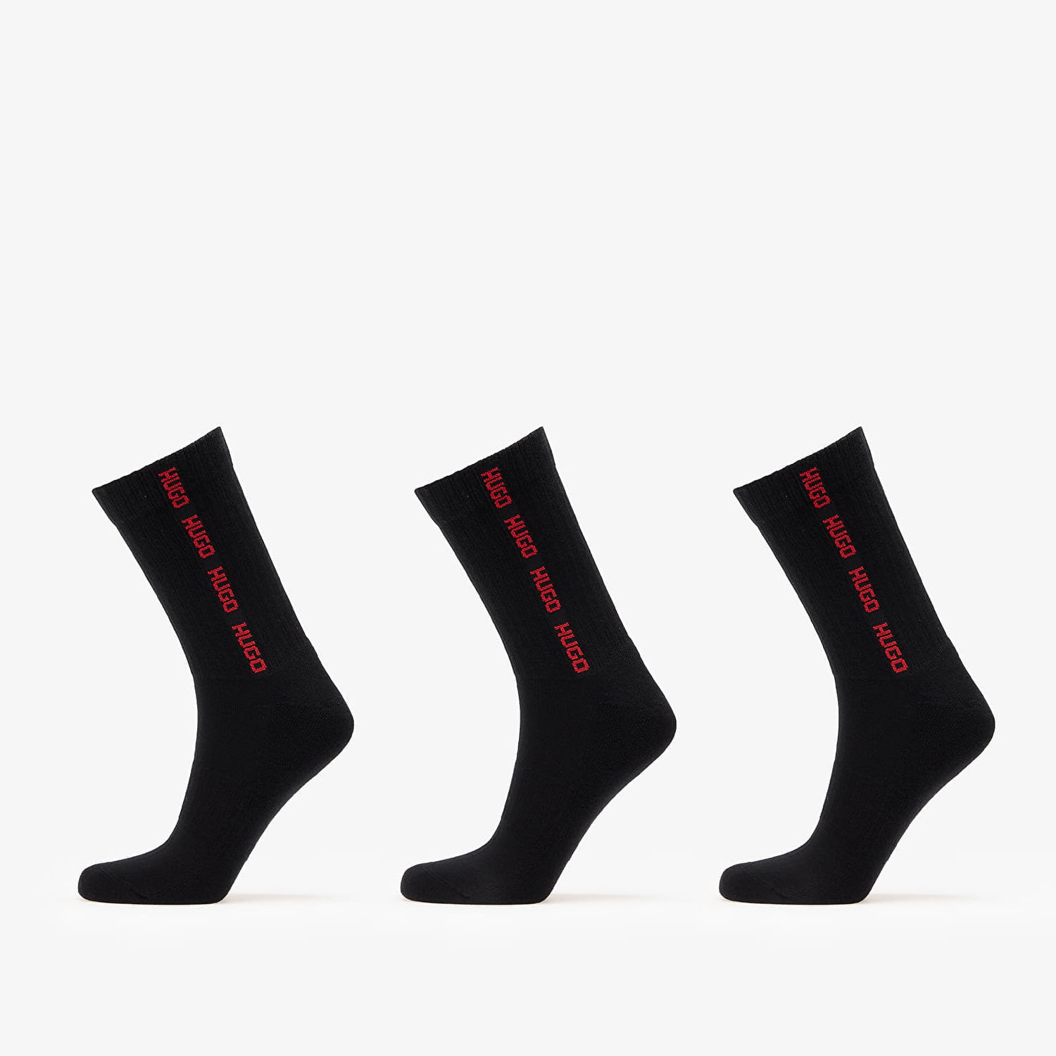 Undertøj og sokker BOSS Hugo 3-Pack Qs Rib Tape Md Black Sort | 50543076-001, 0