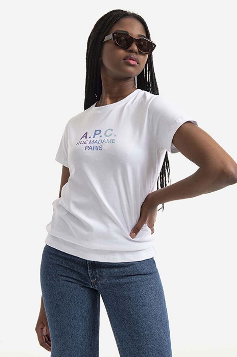 T-shirt A.P.C. T-Shirt Print Short sleeve Hvid | COEAV.F26091