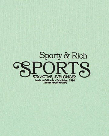 Sweater Sporty & Rich Bardot Sports Crewneck Grøn | CR842TH, 1