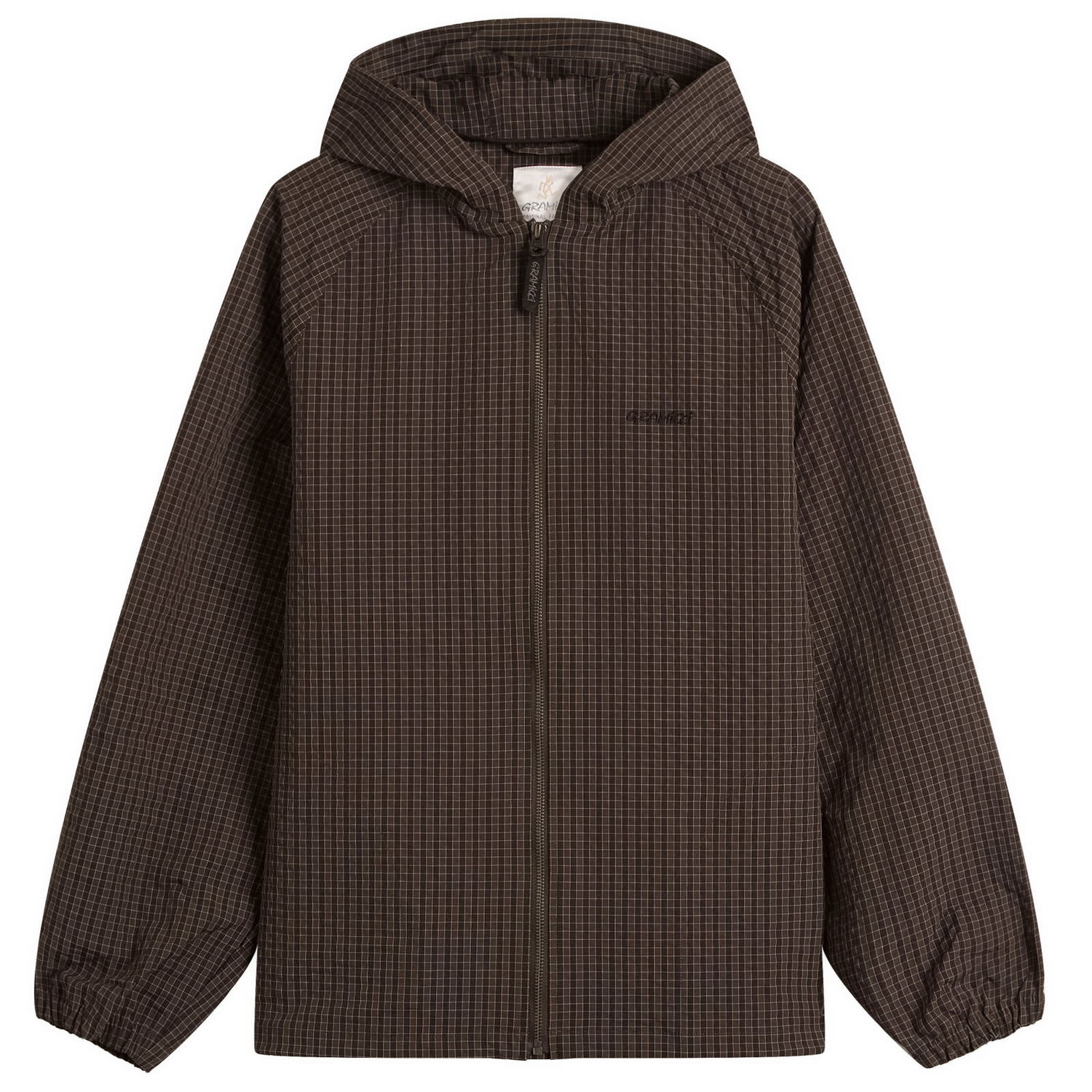 Jakke GRAMICCI Northside Plaid Hooded Jacket Brun | G5FM-J009-DBN, 0