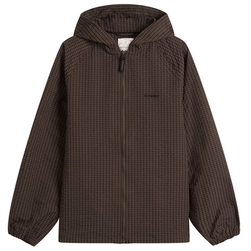 Jakke GRAMICCI Northside Plaid Hooded Jacket Brun | G5FM-J009-DBN