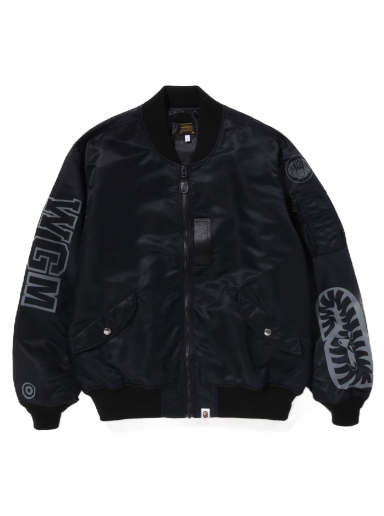 Jakke BAPE Shark Loose Fit MA-1 Jacket Sort | 1J20-141-001