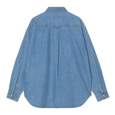 Skjorte Carhartt WIP Carhartt WIP Lucas Long Sleeve Denim Shirt Blå | I034525_9, 1