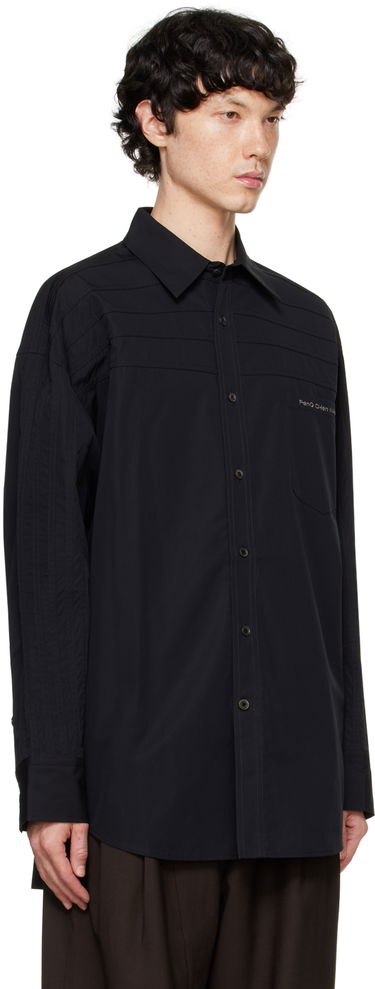 Skjorte Feng Chen Wang Feng Chen Wang Pleated Shirt Sort | FUF18SR04B, 1