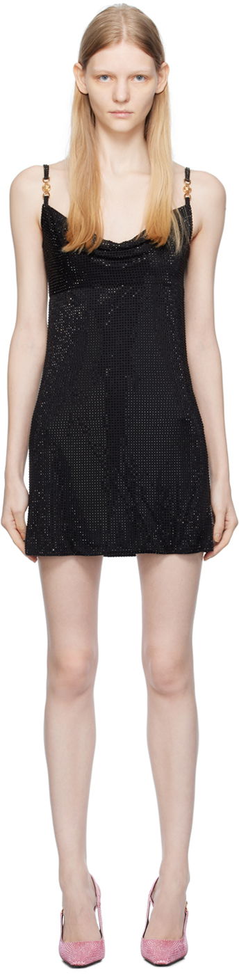 Kjole Versace Crystal Medusa '95 Minidress Sort | 1011546_1A08449, 0