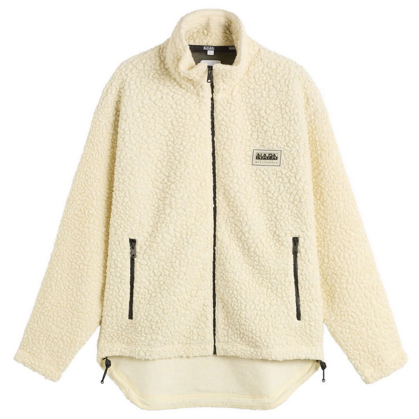 Jakke Napapijri Martine Rose Logo Fleece Jacket Beige | NP0A4IG7-N1A