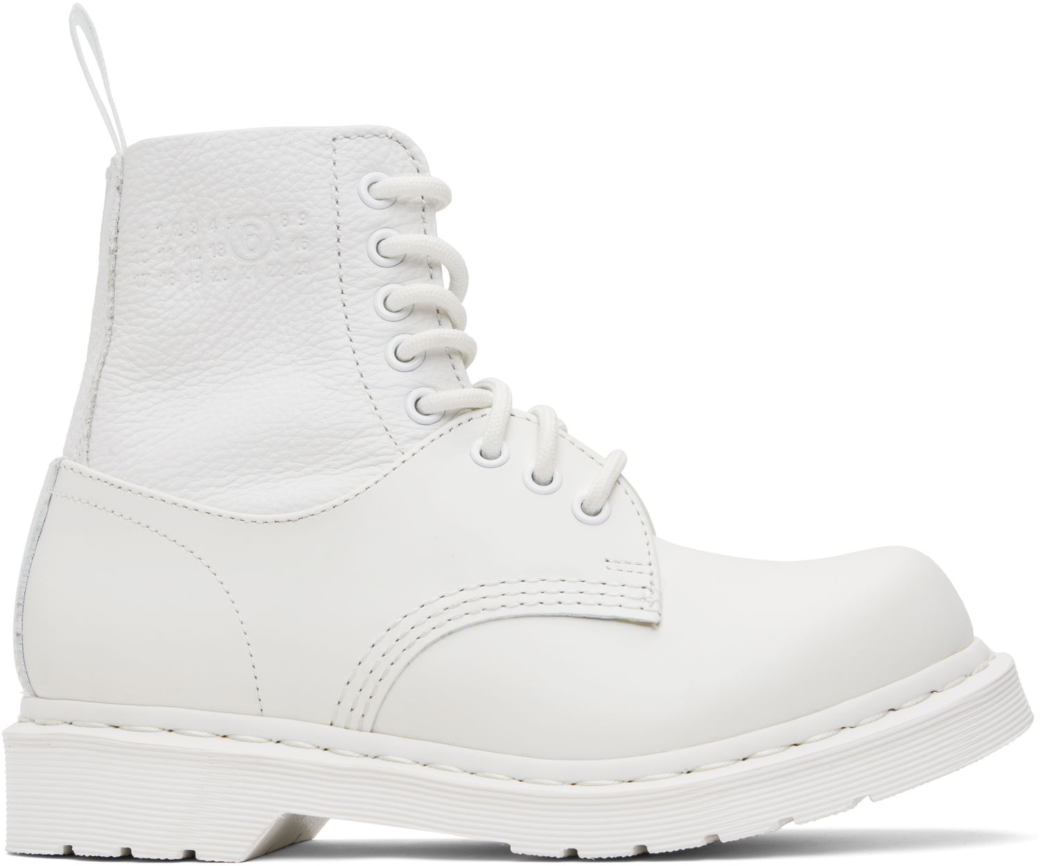 Sneakers og sko Maison Margiela MM6 Maison Margiela x Dr. Martens Edition 1460 Twist Boots Hvid | S66WU0128 P7006, 0