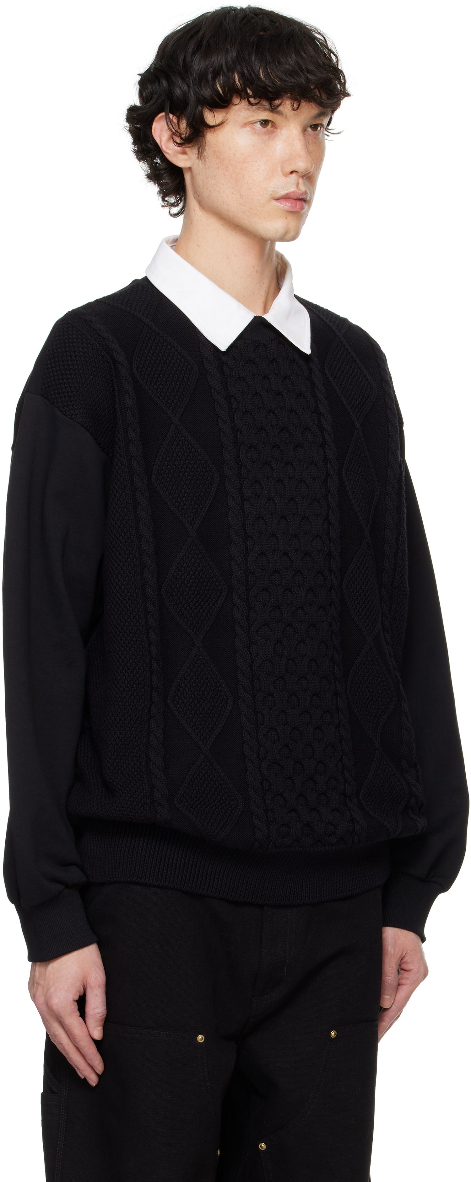 Sweater Carhartt WIP Black Knit Tridon Sweater Sort | I034033, 1