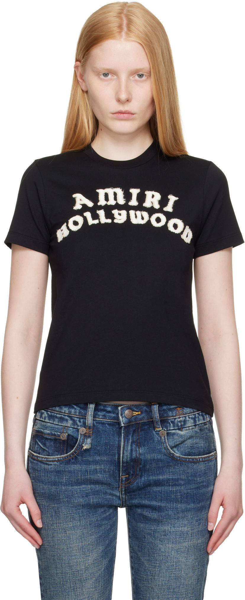 T-shirt AMIRI Amiri Hollywood T-Shirt Sort | AWJYTE1062