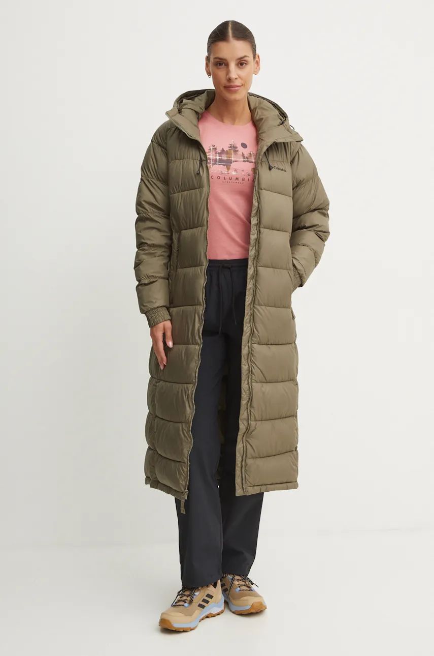 Puffer jakke Columbia Long Padded Winter Jacket Grøn | 2051351, 1