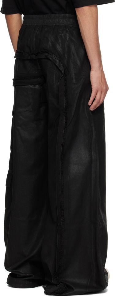 Cargo bukser Rick Owens Rick Owens DRKSHDW Hollywood Imbalanced Double Cargo Jumbo Belas Denim Cargo Pants Sort | DU01E3375 DCF, 2