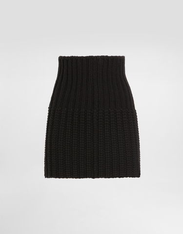 Tørklæde Dolce & Gabbana Dolce & Gabbana Wool and Cashmere Knit Neck Warmer Sort | FXO30TJBME2N0000, 0