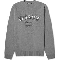 Sweater Versace Milano Embroidered Knit Grå | 1013805-1A09659-1E510, 1