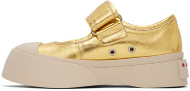 Tøj Marni Marni Leather Mary Jane Ballerinas Gul | SNZW003120 PR695, 2