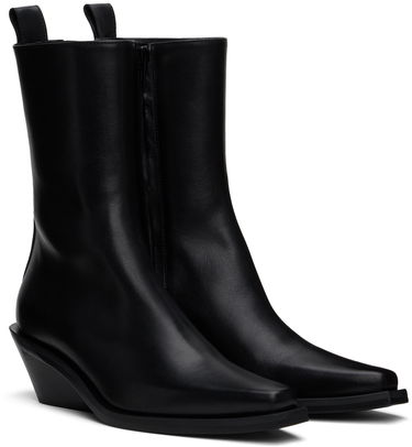 Kjole Ann Demeulemeester Ann Demeulemeester Vesper Leather Boots Sort | 2402-W-A04-LT141-099, 3