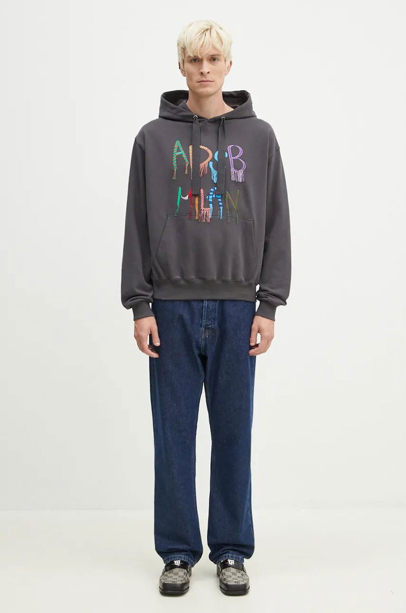 Sweatshirt Andersson Bell Embroidery Hoodie Grå | atb1148u