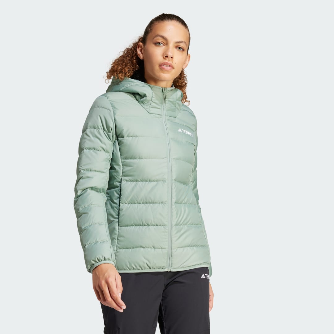 Jakke adidas Performance Terrex Multi Light Down Hooded Jacket Grøn | IP3543, 1