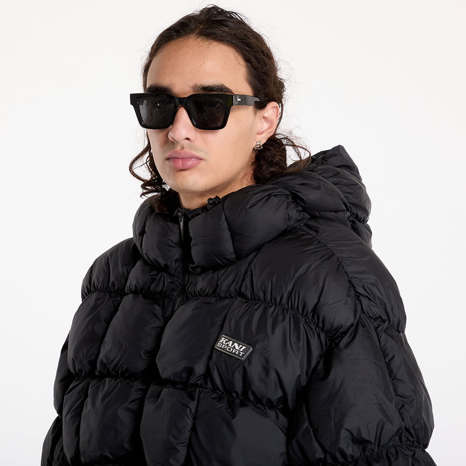 Puffer jakke Karl Kani Jacket Sport Patch Square Quilted Puffer Jacket Black XL Sort | 60760019, 1