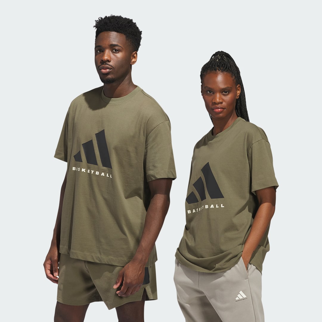 T-shirt adidas Performance Adidas Basketball T-Shirt Grøn | JX5583, 0