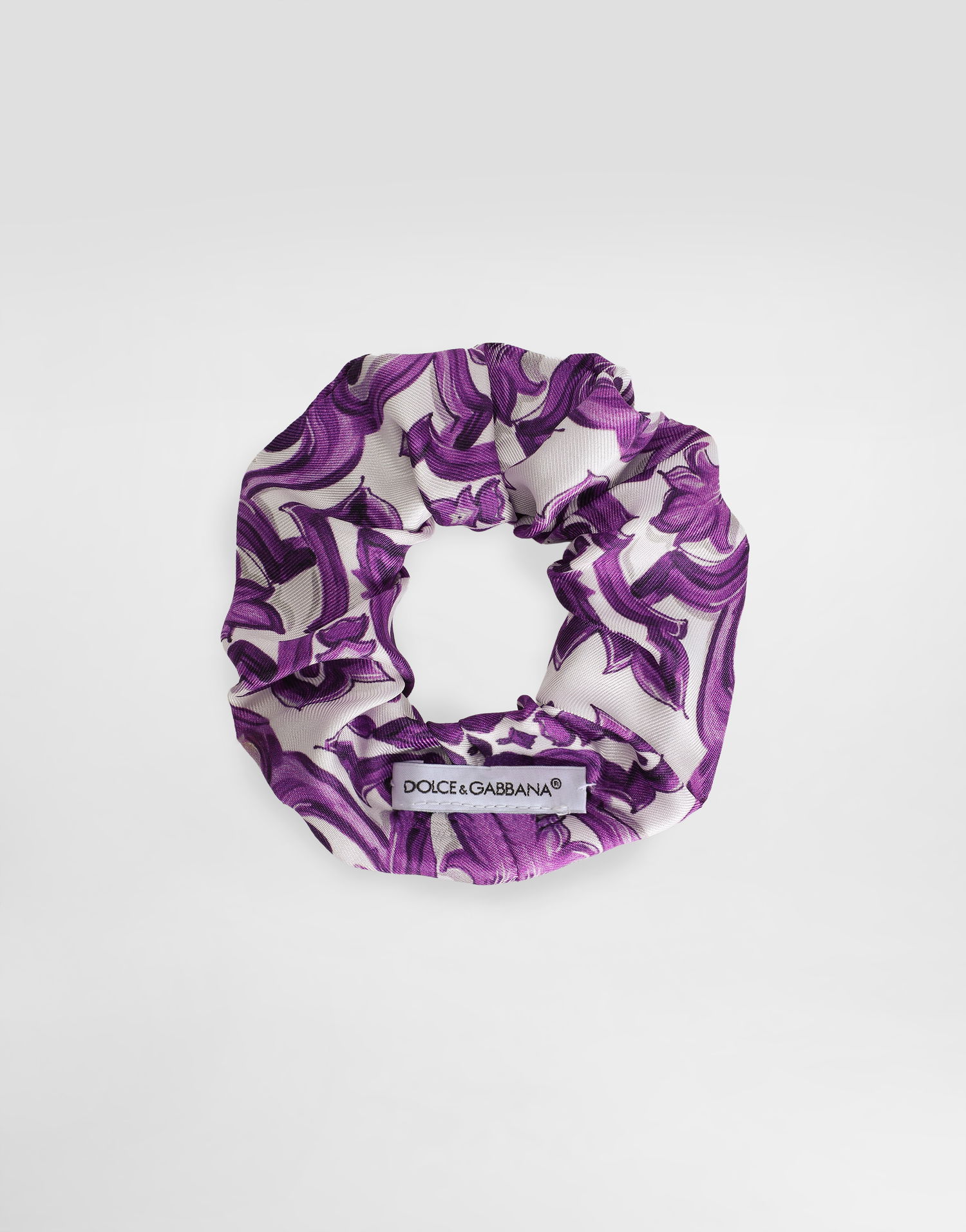 Tilbehør Dolce & Gabbana Dolce & Gabbana Majolica-Print Twill Scrunchie Lilla | LB7A12HI1Y8I23TN, 1