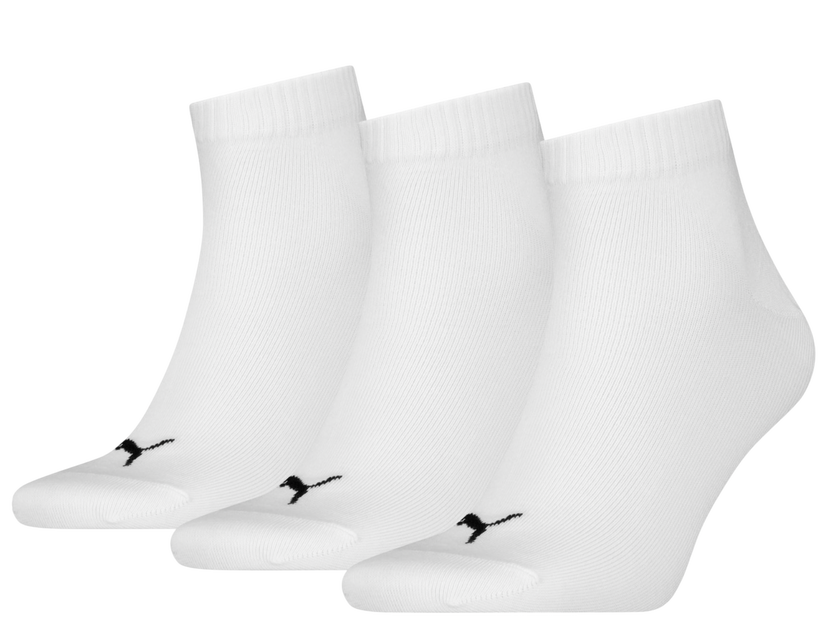Sokker Puma Puma Quarter Plain 3-Pack Socks Hvid | 701230337-300