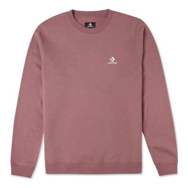 Sweater Converse Embroidered Star Chevron Brushed Fleece Sweatshirt Lyserød | 10024510-A05, 0