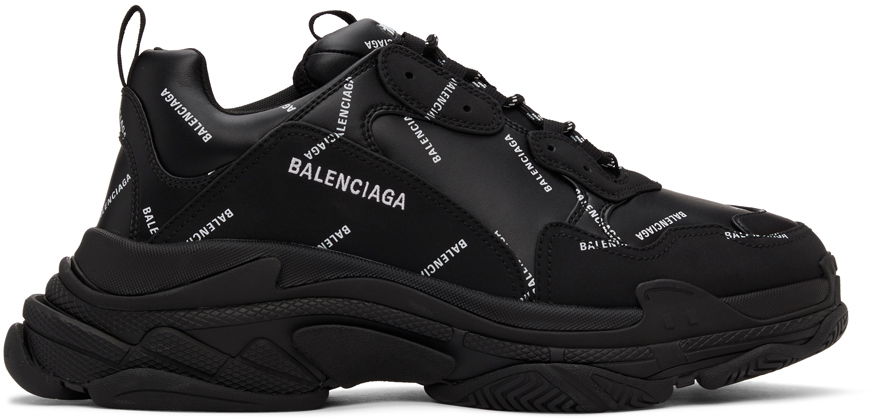 Sneakers og sko Balenciaga Triple S  Logo  Sneakers "Black" Sort | 536737-W2FA1-1090, 0