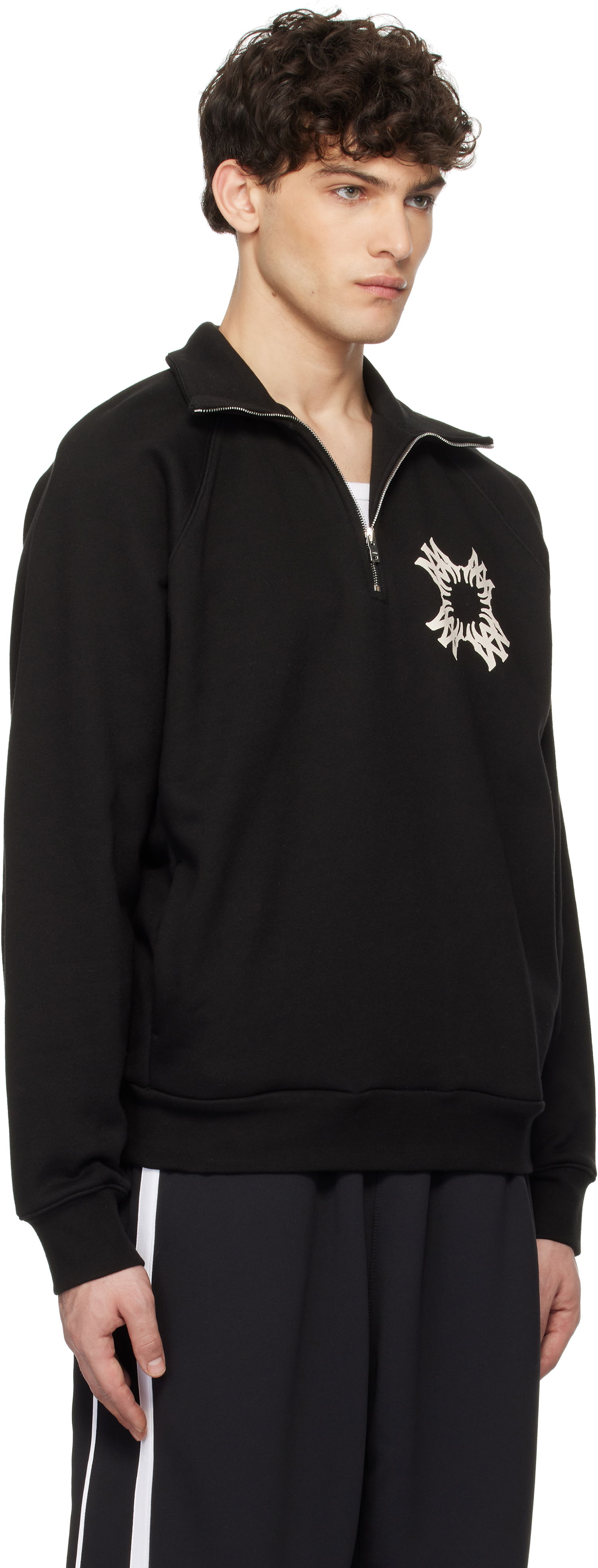Sweatshirt AMIRI AMIRI MA Quad Half-Zip Sweatshirt Sort | AMJYCW1058, 1