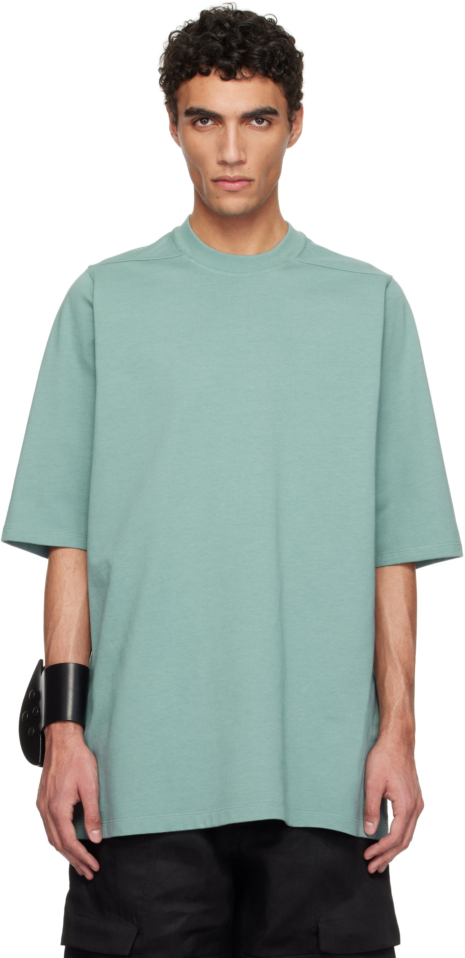 T-shirt Rick Owens Rick Owens Hollywood Jumbo Short Sleeve T-Shirt Grøn | RU01E5249 BA, 0