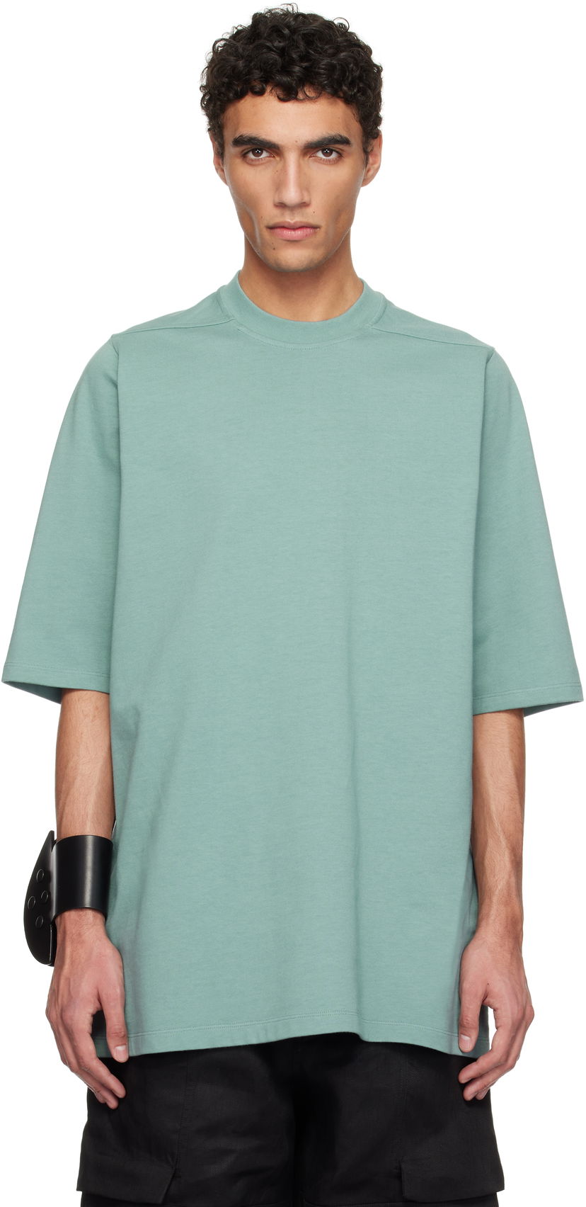 T-shirt Rick Owens Rick Owens Hollywood Jumbo Short Sleeve T-Shirt Grøn | RU01E5249 BA