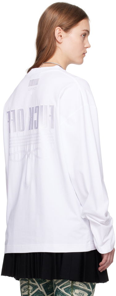 Sweater VETEMENTS VTMNTS Embroidered Long Sleeve T-Shirt Hvid | VL20LS120W, 2