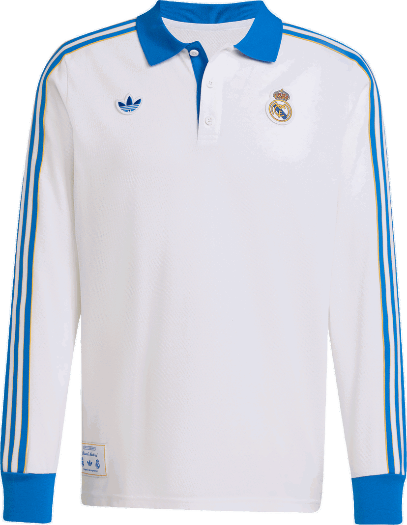 Polo skjorte adidas Originals adidas Originals Real Madrid Icon Long Sleeve Polo Shirt Hvid | jn3065