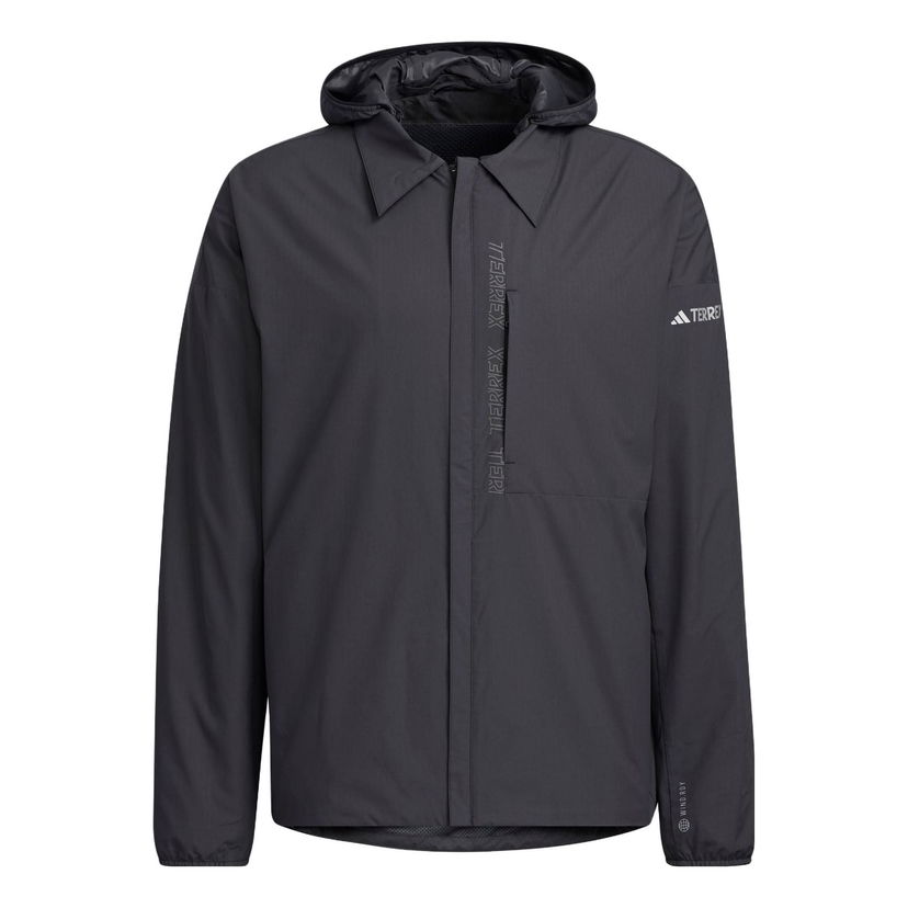 Vindjakke adidas Performance Terrex Hooded Windbreaker Jacket Sort | HY4695
