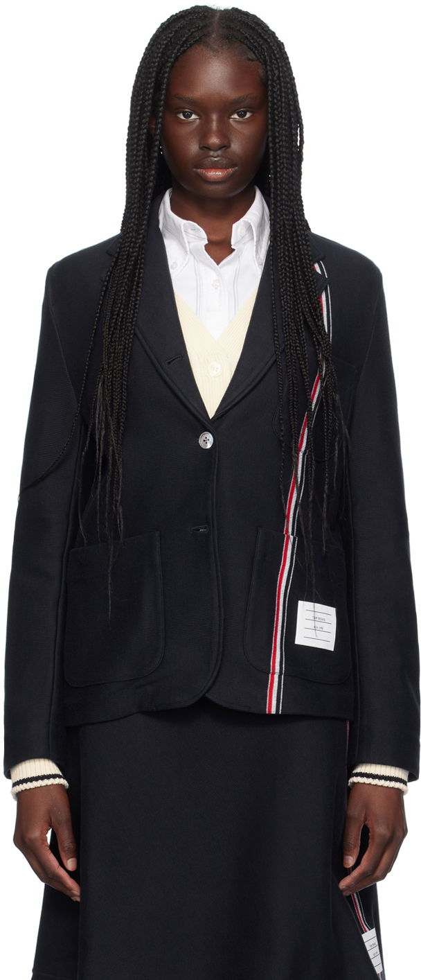 Jakke Thom Browne Classic Single-Breasted Blazer Sort | FJT331A-J0139, 0