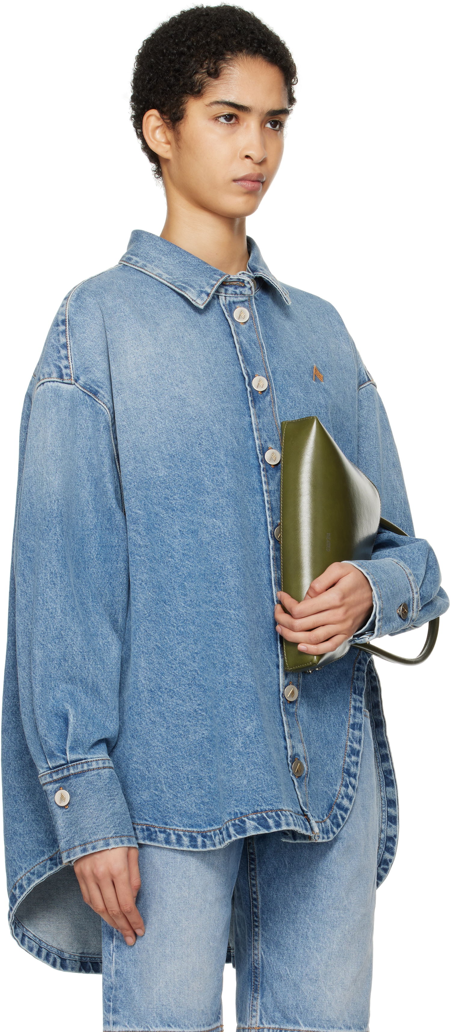 Skjorte The Attico Attico Diana Denim Shirt Blå | 250WCB00068 DDD085AA, 1