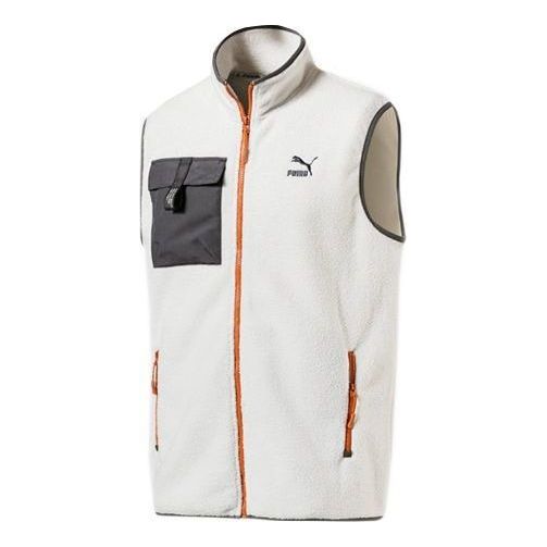 Vest Puma XTG Trail Fleece Full Zip Pocket Vest Hvid | 596728-64