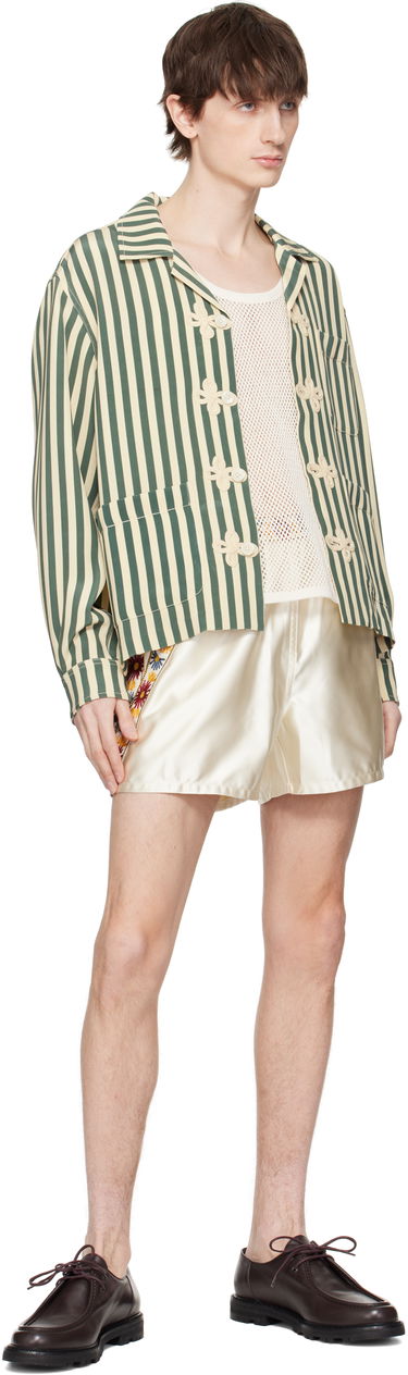 Skjorte Bode Bode Soda Stripe Trillium Shirt Grøn | MRS25SH014, 3