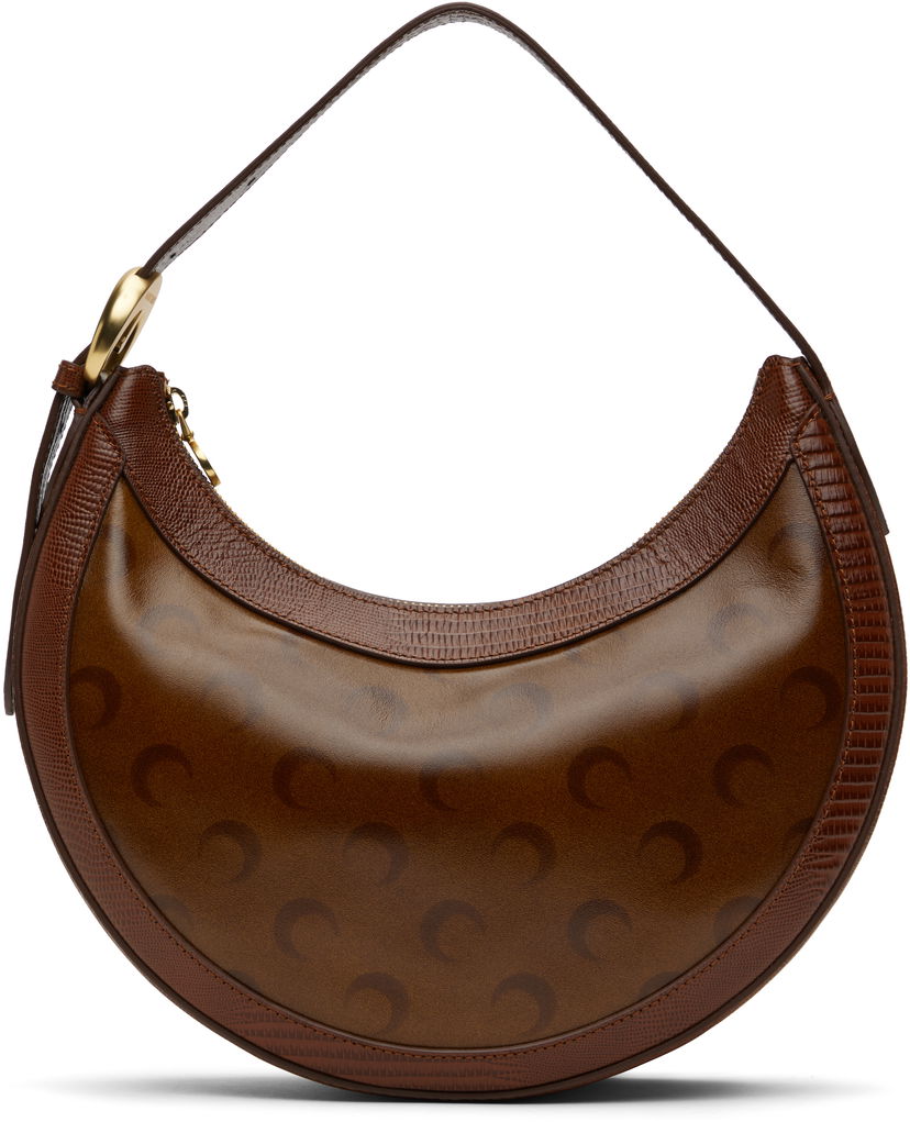 Håndtaske Marine Serre Marine Serre Airbrushed Leather Eclips Bag Brun | WBA020A CLEA0053