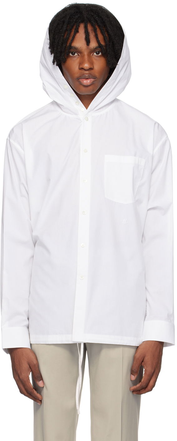 Skjorte Helmut Lang Hooded Shirt Hvid | O04HM503