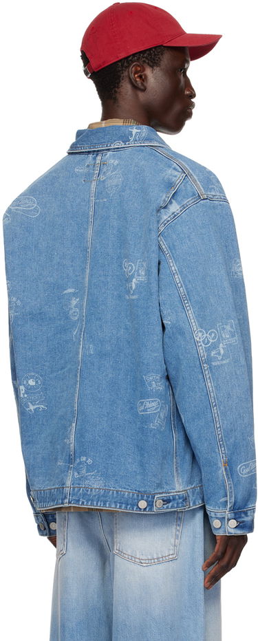 Jakke Carhartt WIP Stamp Print Denim Jacket Blå | I033743, 2