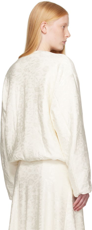 Jakke Jil Sander Jil Sander Jacquard Bomber Jacket Hvid | J03BN0186_J20300, 2