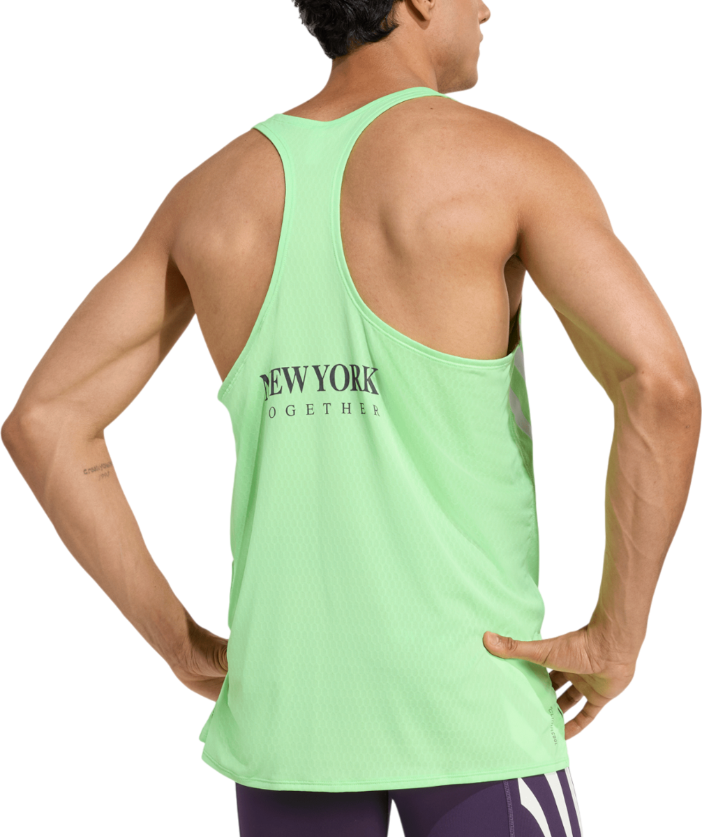 Tanktop adidas Originals Adizero New York City Performance Running Tank Top Grøn | jy6999, 1