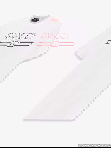T-shirt Gucci Gucci T-Shirt with Logo Hvid | 788093XJG1J9082, 0