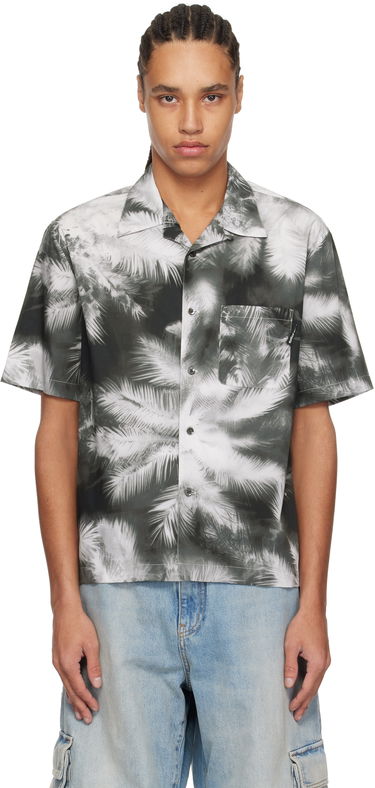 Skjorte Palm Angels Palm Angels Blueprint Palms Shirt Grå | PMGG005S25FAB0031003, 0
