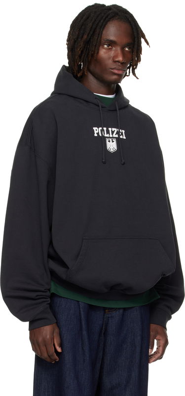 Sweatshirt VETEMENTS VETEMENTS Oversized 'Polizei' Hoodie Sort | UH76HD300B, 1