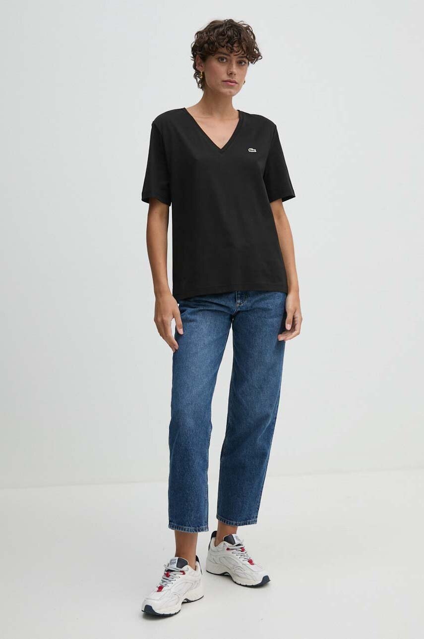 T-shirt Lacoste Lacoste V-Neck T-Shirt Sort | TF7300, 1