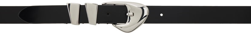 Bælter BY FAR Moore Black Leather Belt Sort | 23CRMOOWBLW